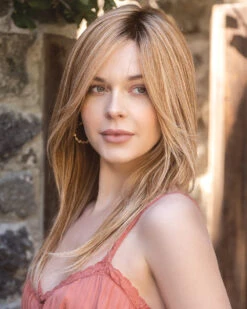 Brielle | Lace Front & Monofilament Top Remy Human Hair Wig By Amore -Gabor Store AM8711R Brielle HazelnutCream R S