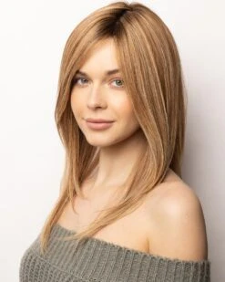 Brielle | Lace Front & Monofilament Top Remy Human Hair Wig By Amore -Gabor Store AM8711R HazelnutCream R S1