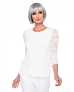 Tandi (Exclusive) | Monofilament Crown Human Hair Blend Wig By Envy 12 Tandi (Exclusive) | Monofilament Crown Human Hair Blend Wig By Envy -Gabor Store EV37017 Trandi MediumGrey w 01