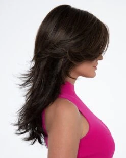 Erica (Exclusive) | Lace Front & Monofilament Top Human Hair Blend Wig By Envy 9 Erica (Exclusive) | Lace Front & Monofilament Top Human Hair Blend Wig By Envy -Gabor Store EV37025 Erica AmarettoCream side