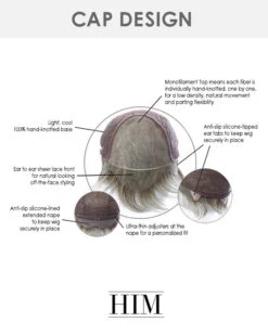 Classic | Average/Large Men's Lace Front & Monofilament Synthetic Wig By HIM -Gabor Store HC64002AL Cap Classic