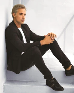 Sophistication | Average/Large Men's Lace Front & Monofilament Synthetic Wig By HIM 18 Sophistication | Average/Large Men's Lace Front & Monofilament Synthetic Wig By HIM -Gabor Store HC64003AL Sophistication Side Lifestyle 1