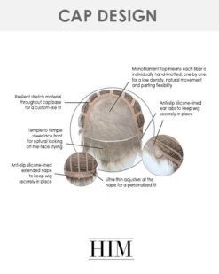 Grit | Average/Large Men's Lace Front & Monofilament Synthetic Wig By HIM 25 Grit | Average/Large Men's Lace Front & Monofilament Synthetic Wig By HIM -Gabor Store HC64004AL Cap Grit