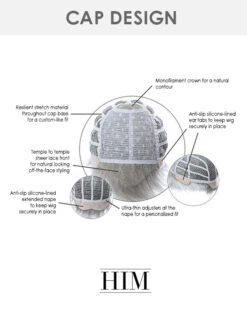 Edge | Average/Large Men's Lace Front & Monofilament Synthetic Wig By HIM -Gabor Store HC64005AL Cap Edge