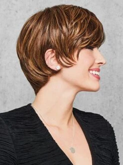 Feather Cut | HF Synthetic Wig (Basic Cap) -Gabor Store HD Feather Cut Model Side 4