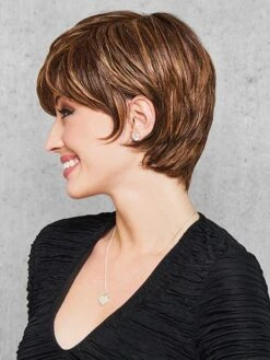 Feather Cut | HF Synthetic Wig (Basic Cap) -Gabor Store HD Feather Cut Model Side 5