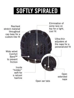 Softly Spiraled | Synthetic Wig (Basic Cap) -Gabor Store HD Softly Spiraled Cap Construction