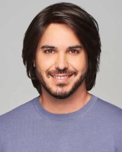 Sharp | Average/Large Men's Lace Front & Monofilament Human Hair Blend Wig By HIM