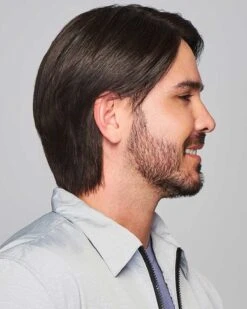 Sharp | Average/Large Men's Lace Front & Monofilament Human Hair Blend Wig By HIM 21 Sharp | Average/Large Men's Lace Front & Monofilament Human Hair Blend Wig By HIM -Gabor Store HIM64010AL Sharp SS2