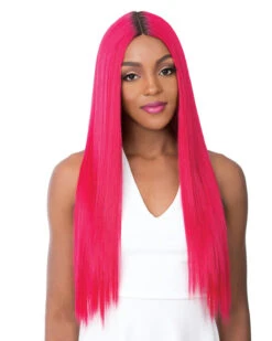 Paulonia | Lace Part Synthetic Wig By It's A Wig -Gabor Store IW30013 Paulonia ATTFuchsiaRed main