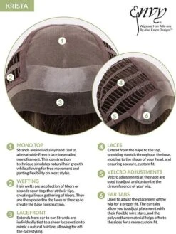 Envy Krista | Human Hair / Synthetic Blend Lace Front Wig (Mono Top) -Gabor Store Krista