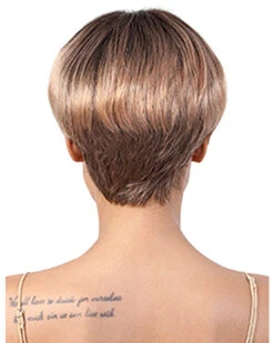 HR Amber | Remy Human Hair Wig By Motown Tress -Gabor Store MT37201 HRAmber back