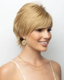Kris | Monofilament Human Hair Wig By Orchid -Gabor Store OC8704 Kris MoonlightBlondeRoot side