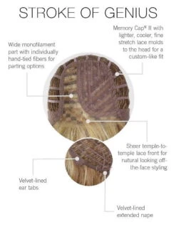 Stroke Of Genius | Synthetic Lace Front Wig (Mono Part) -Gabor Store RW StrokeofGenius CapConstruction