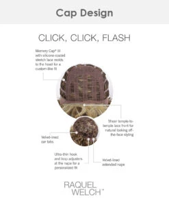 Click Click Flash | Lace Front Synthetic Wig By Raquel Welch -Gabor Store RW ClickClickFlash Cap 800x cc576563 9fcc 4385 9db8 ff648075dbf6