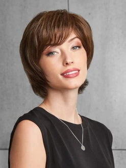 Top It Off With Fringe | Synthetic Hair Topper (Mono Crown) -Gabor Store Resized HD top it off with fringe model front 1