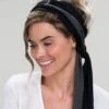 The Reversible Softie Headscarf -Gabor Store The Reversible Softie Headscarf Black Dark Grey alt