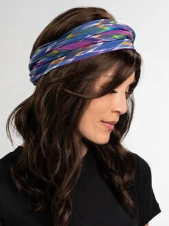 The Reversible Softie Headscarf -Gabor Store The Reversible Softie Headscarf Plum Marquise Multi Side