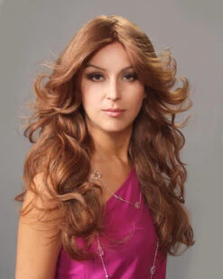 Liz B | Lace Front & Monofilament Human Hair Wig By Wig Pro -Gabor Store WP121BR 121B LizBCarmel brown 01