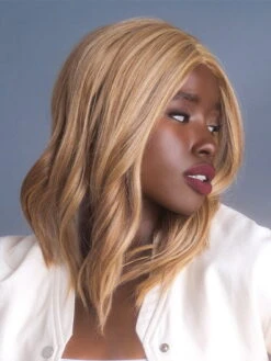 High Heat Mid Wavy Topper | Synthetic Hair Topper (Lace Part) 23 High Heat Mid Wavy Topper | Synthetic Hair Topper (Lace Part) -Gabor Store Wavy Topper Cinder Toffee 2