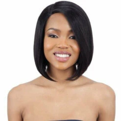 Mayde Beauty: 100% Human Hair Lace And Lace Front Wig - Angled Bob