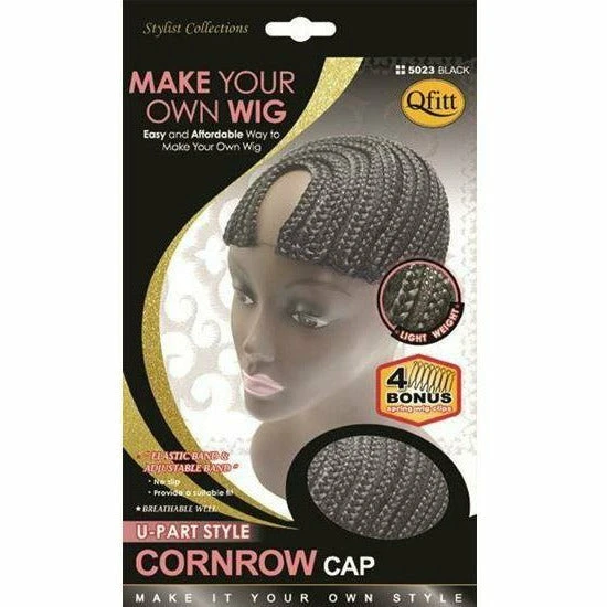 QFITT: U-Part Style Cornrow Cap #5023 3 QFITT: U-Part Style Cornrow Cap #5023