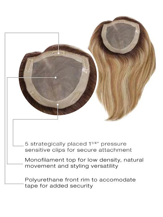 Gilded 12" | Human Hair Top Piece (Mono Top) 9 Gilded 12" | Human Hair Top Piece (Mono Top) - Image 7