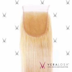 Vera Losa™ Pre-Bleached 4x4 Swiss Lace Closure - Straight #613 -Gabor Store vera losa virgin human hair 14 613 vera losa pre bleached 4x4 swiss lace closure straight 613 4484451991638
